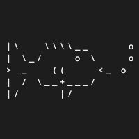 An ASCII art image of a fish